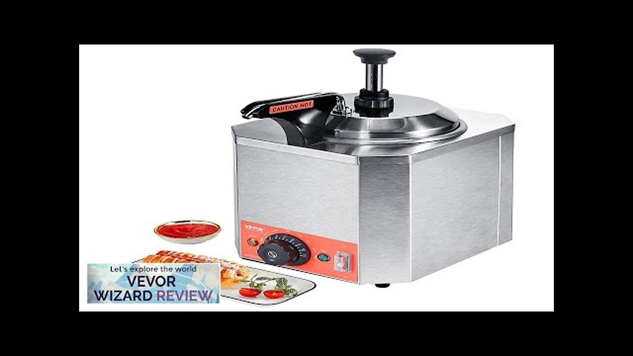 VEVOR Electric Cheese Dispenser with Pump 2.3 Qt Commercial Hot Fudge Warmer Review