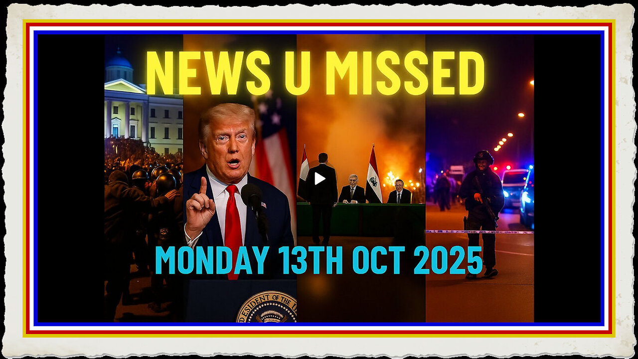NEWS U MISSED WITH PAUL BROOKER DREW DEMI MONDAY 13TH OCT 2025
