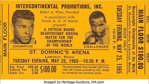 Ali vs Liston 2 - May 25 1965 - St. Dominic's Arena, Lewiston, ME