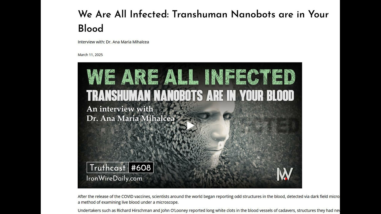 Alex Jones Tested For Implantable Microchips Self-Assembling Nanotech!