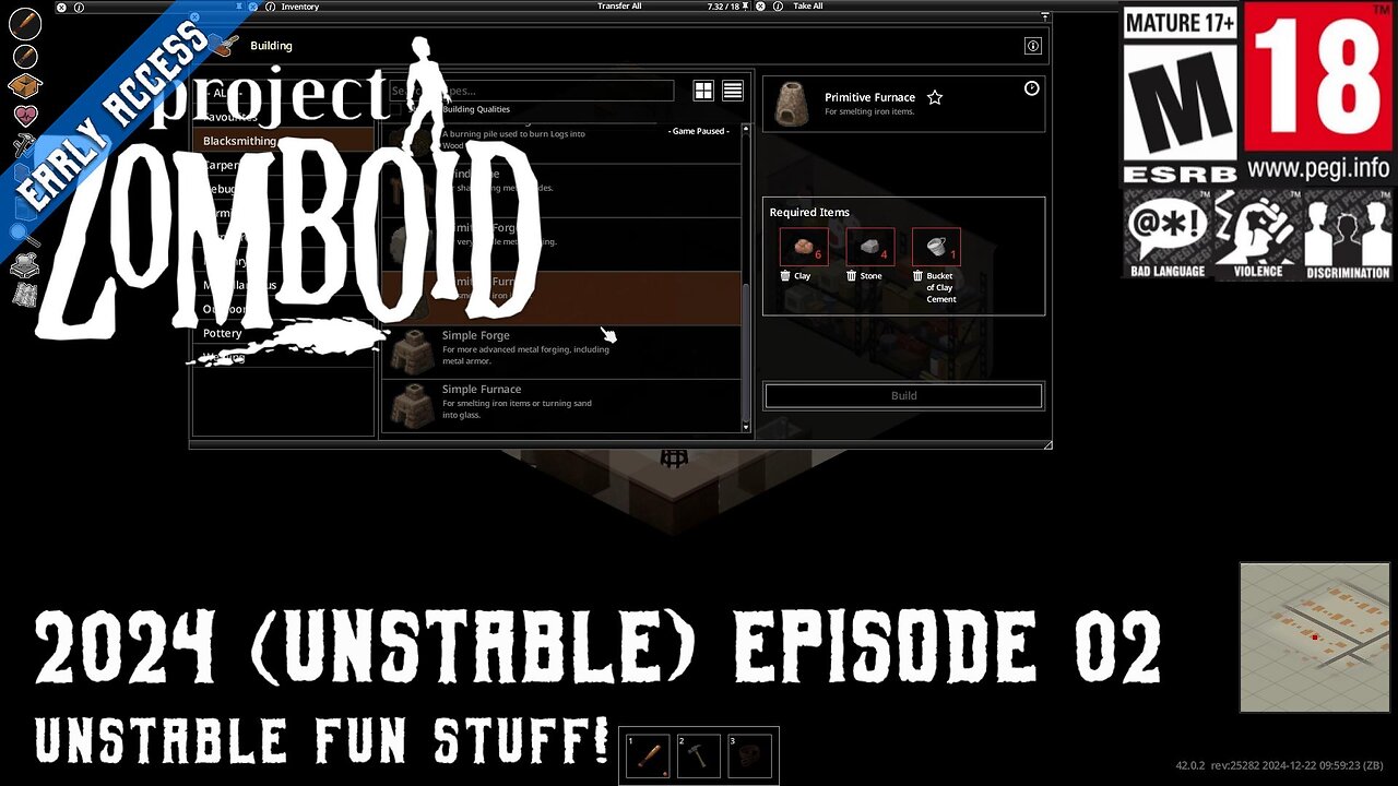 Project Zomboid Unstable Build 42 (2024 Episode 02) Unstable Fun Stuff!