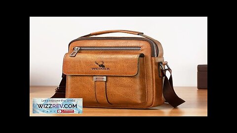 WEIXIER PU Leather Men's Messenger Bag Trend Retro Business Men's Shoulder Bag Review