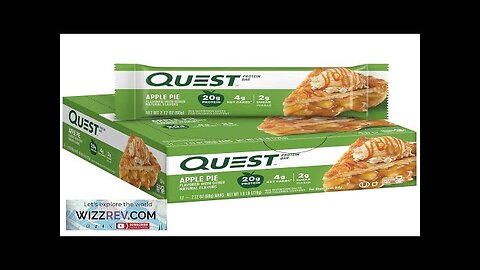 Quest Nutrition Apple Pie Protein Bar 20g Protein 4g Net Carbs 2g Review