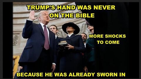 Inauguration: TRUMP'S HAND WAS NEVER ON BIBLE - There's a reason for that?