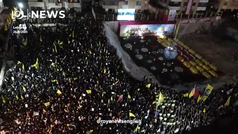 1 year on, Hezbollah holds memorial at site where Nasrallah was killed