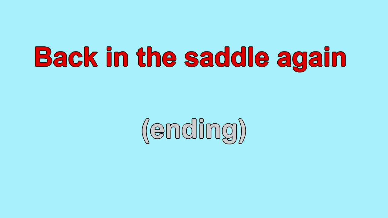 Back In The Saddle Again (1939)