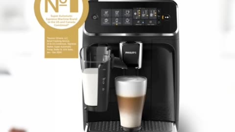 Philips 3200 Series Fully Automatic Espresso Machine, LatteGo Milk Frother, 5 Coffee Varieties