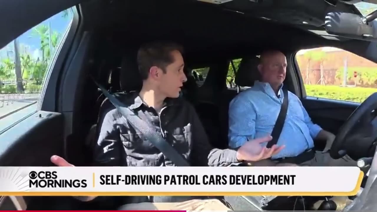 Driverless mass surveillance police cars