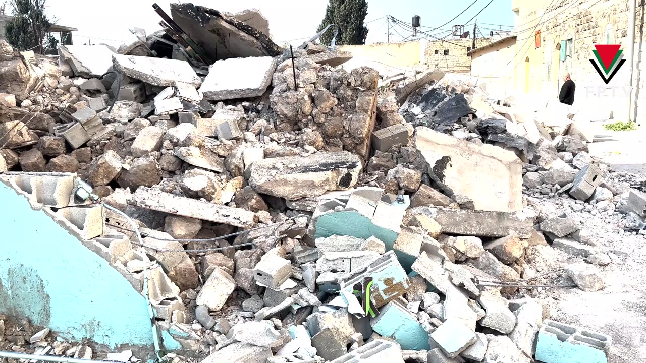 Occupation Forces Demolish the House of Martyr Tamer Fuqaha