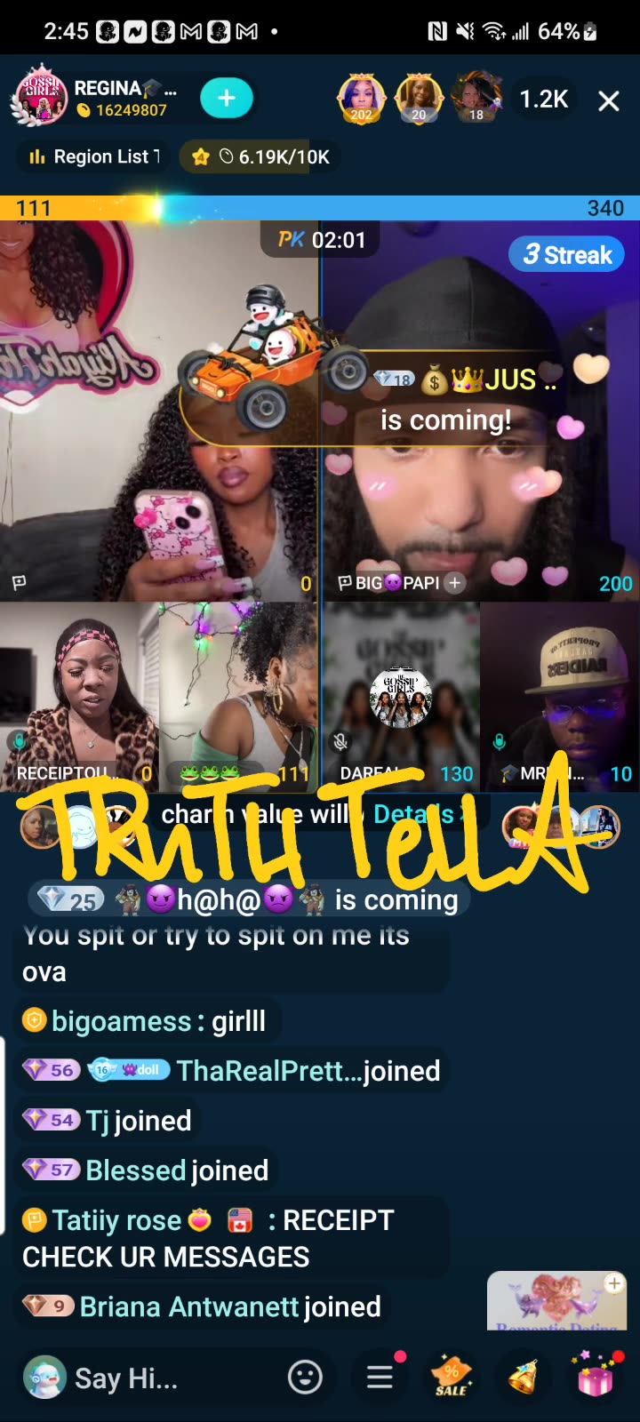 LIYAH THE DOLL 3RD SHIFT TEAM PK VS 21BADBITCH