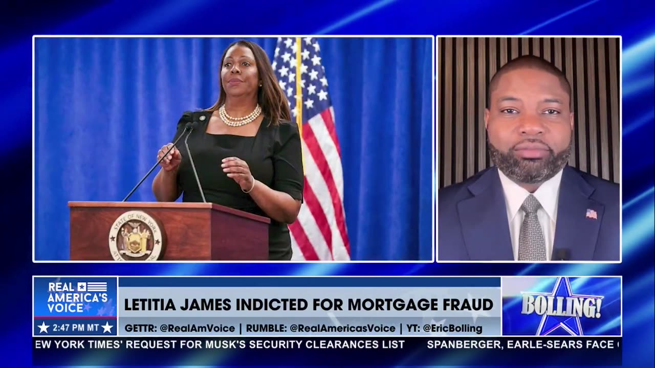 🚨BREAKING NEWS: NEW YORK AG LETITIA JAMES INDICTED