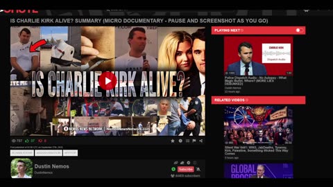 PREMIER: Is Charlie Kirk Alive? Summary (Micro Documentary - Screenshot as you go)