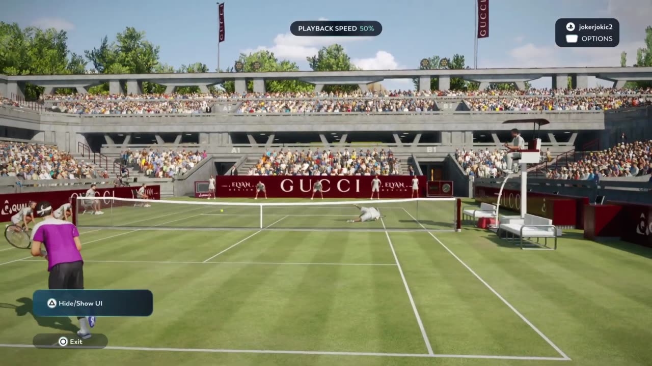TIEBREAK Nadal vs Djokovic Court Level View RG