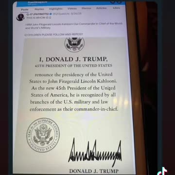 Fifth Generation Warfare in play for a long time (Trump Renounces 45th Presidency)