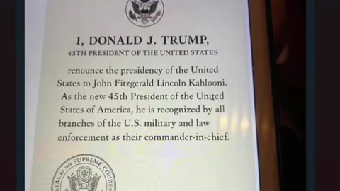 Fifth Generation Warfare in play for a long time (Trump Renounces 45th Presidency)