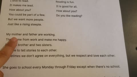 Reading Sentences