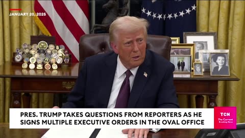 TRUM TAKES QUESTIONS FROM REPORTERS || SIGNS MUTIPLE EXECUTIVE ORDERS IN THE OVAL OFFICE