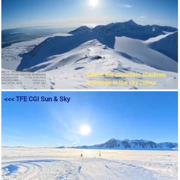 The Final Experiment (TFE) - Antartic Sky - Shadows and Mtns and Sun Fakery