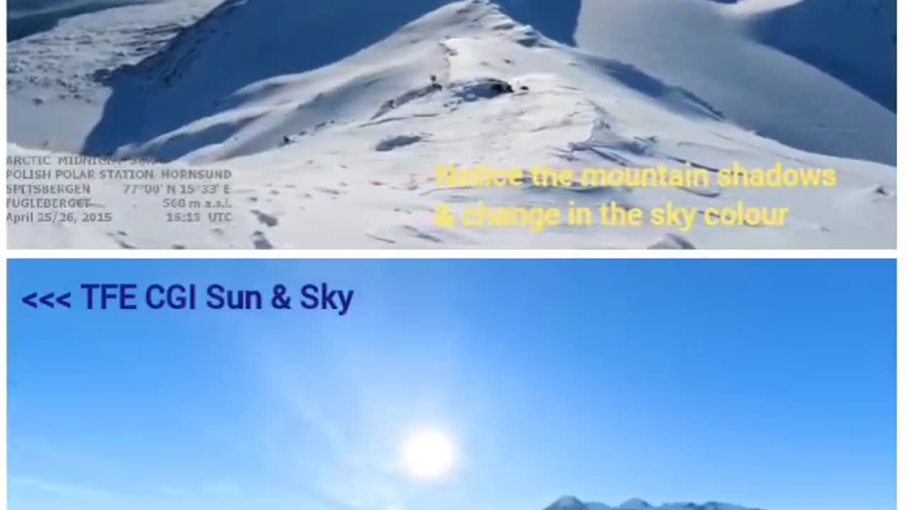 The Final Experiment (TFE) - Antartic Sky - Shadows and Mtns and Sun Fakery