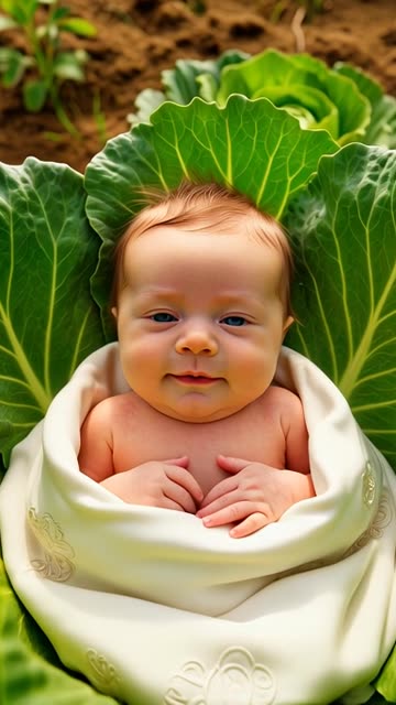 Baby being born at the Cabbage Patch