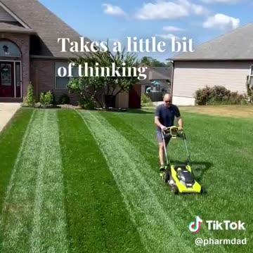 This guy should mow professional baseball fields.Screw the HOA