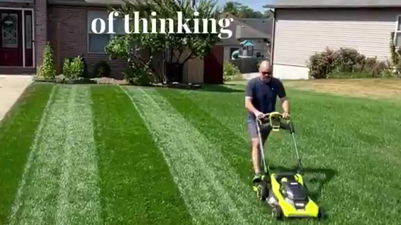 This guy should mow professional baseball fields.Screw the HOA