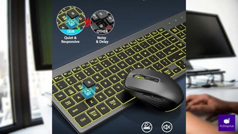 SABLUTE Wireless Keyboard and Mouse Combo Backlit