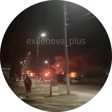 💥🔥 UAV hit an oil depot in the city of Uryupinsk, Volgograd Region.