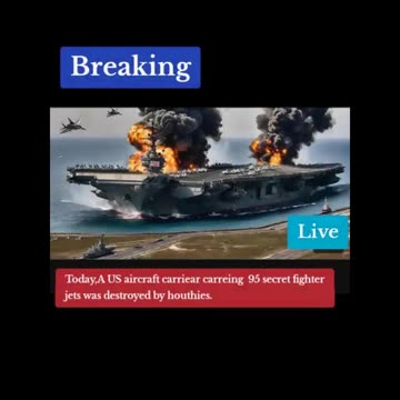 US Aircraft Carriear Carreing 95 Secret Flights Jets Was Destroyed By Houthies 🚀💀