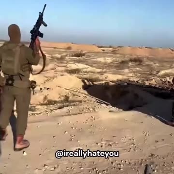 Israeli soldiers in Gaza firing aimlessly into the air for fun