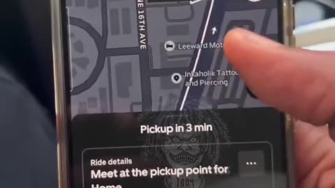 Another Uber driver was spotted idling in a parking lot, apparently stalling for the rider