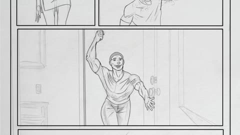 A quick time lapse of some ink work on page 42 of my comic!