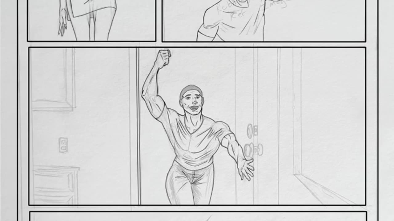 A quick time lapse of some ink work on page 42 of my comic!