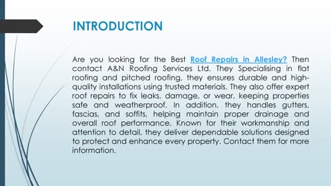 Best Roof Repairs in Allesley