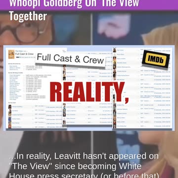 Fact Check: AI Video Is NOT Actual Footage Of Karoline Leavitt And Whoopi Goldberg On 'The View'