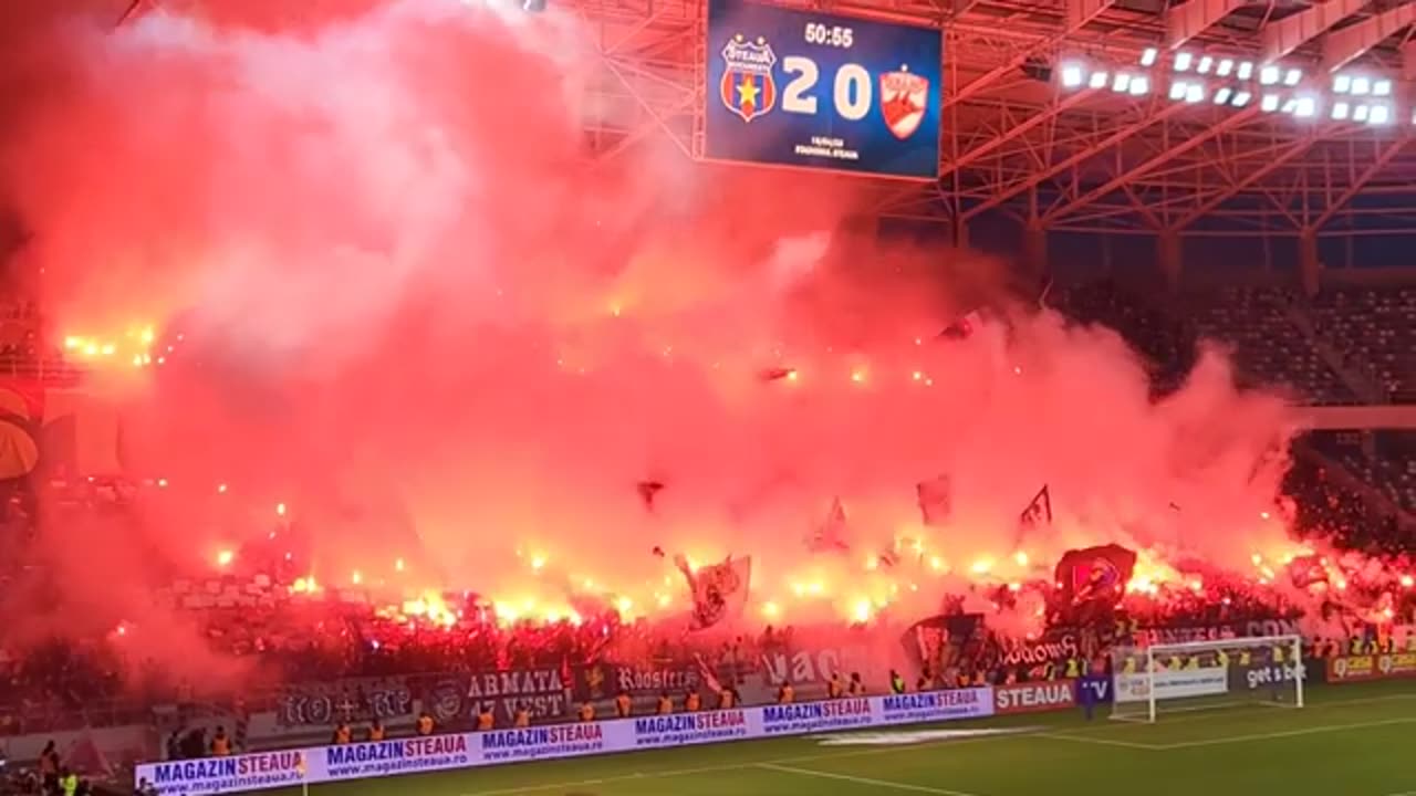 CSA Steaua vs Dinamo (Coregrafia Peluzei SUD văzută din Tribuna 2)