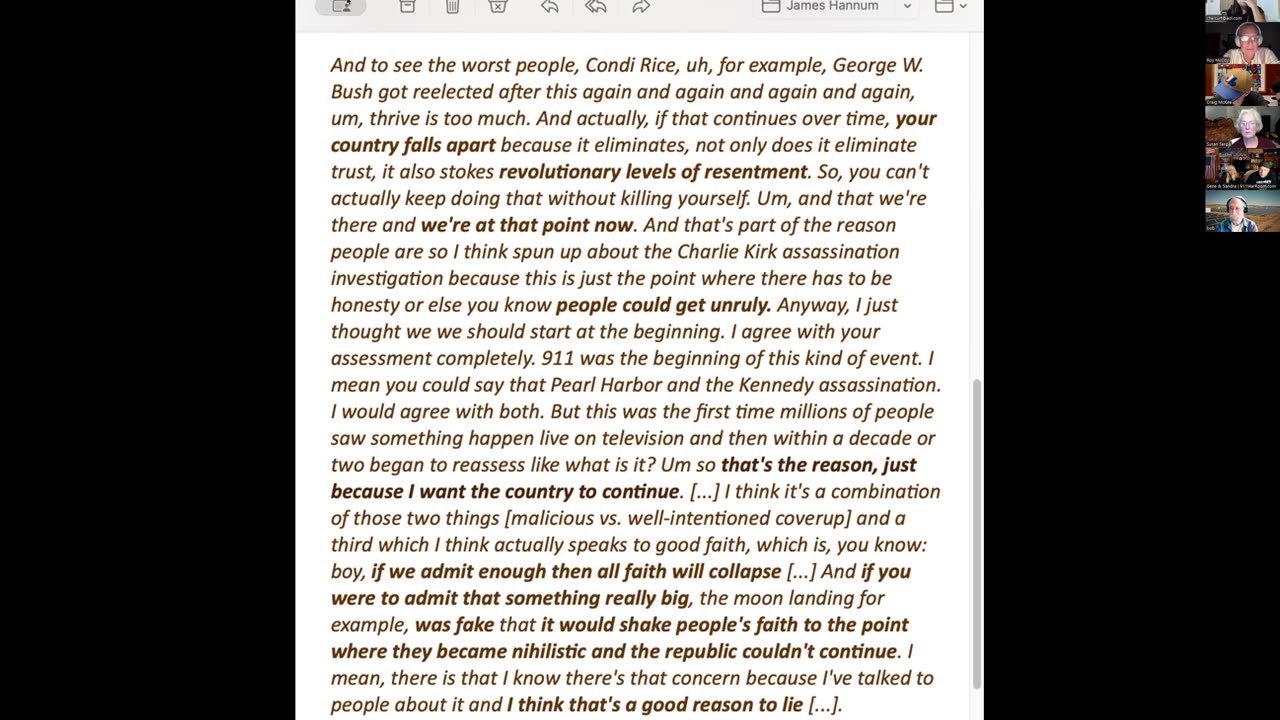 Boston 9/11 Truth discusses the Tucker Carlson 9/11 Episodes 10/23/2025