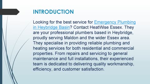 Best service for Emergency Plumbing in Heybridge Basin