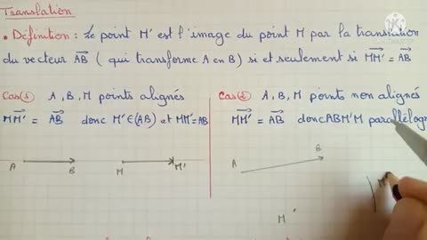 les vecteurs et translation