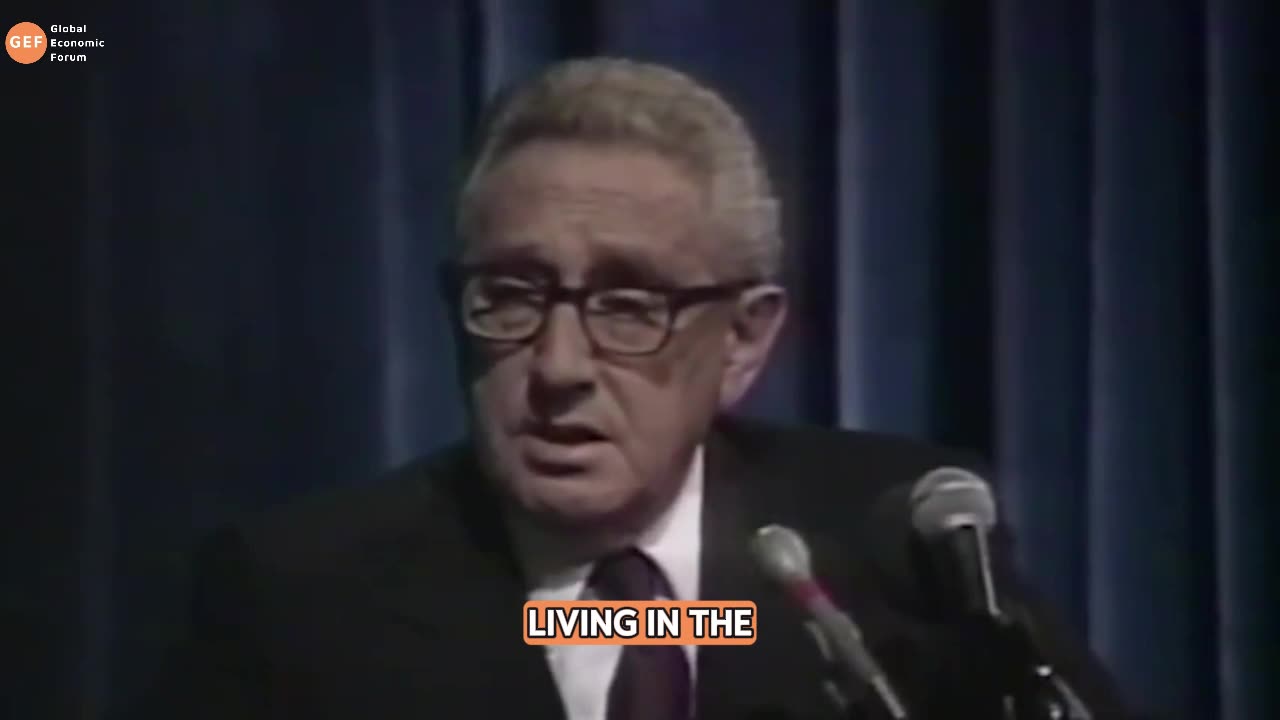 Klaus Schwab's mentor Henry Kissinger, speaking in 1992