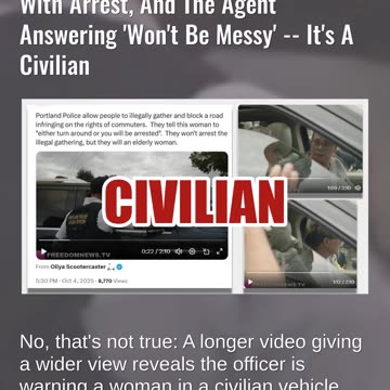 Fact Check: Video Does NOT Show Portland Cop Threatening ICE Agent With Arrest -- It's A Civilian