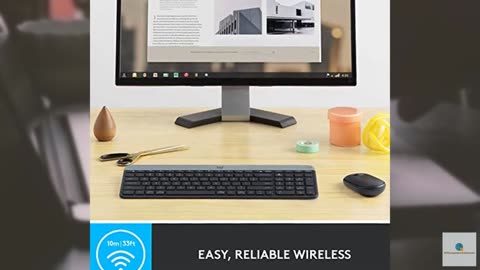 Logitech MK470 Slim Wireless Keyboard and Mouse Combo - Modern Compact Layout, U