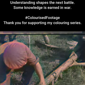 British Troops Analyze Captured Weapons #ColourisedHistory