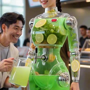 Fizzy Soda Dispenser Robot #futuristic #robot #technology #humanoid #soda #café #AI