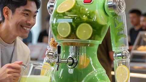 Fizzy Soda Dispenser Robot #futuristic #robot #technology #humanoid #soda #café #AI