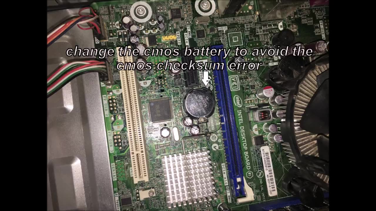 FIX_ WARNING_ cmos checksum error (the following are warnings that were detected during this boot. )