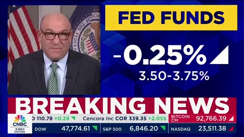 The Federal Reserve just CUT interest rates by 0.25 points, lowering interest rates to 3.5%-3.75%