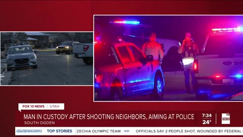 Cops Ambushed By Suspect Who Allegedly Just Shot His Neighbors in Utah