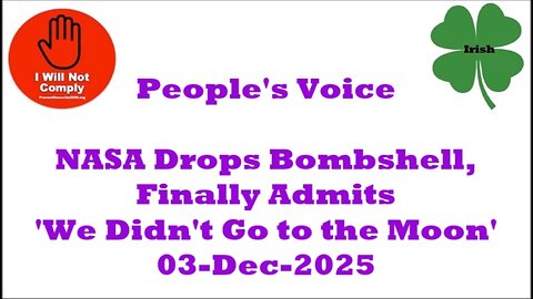 NASA Drops Bombshell, Finally Admits 'We Didn't Go To the Moon 03-Dec-2025'