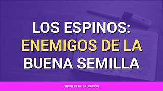 🌱 ️Los espinos: Enemigos de la buena semilla | Marcos 4:18-19